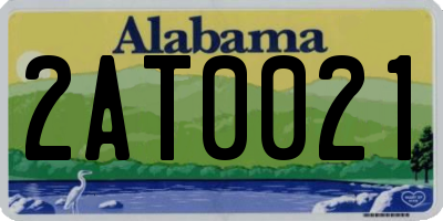 AL license plate 2AT0021