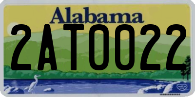 AL license plate 2AT0022
