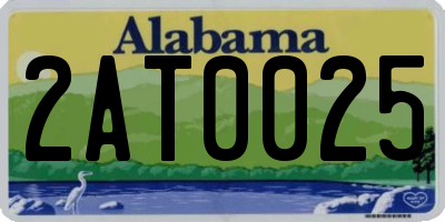AL license plate 2AT0025