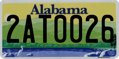 AL license plate 2AT0026