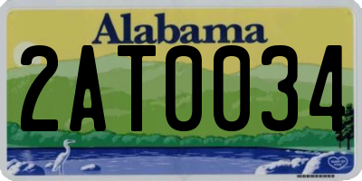 AL license plate 2AT0034