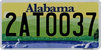 AL license plate 2AT0037