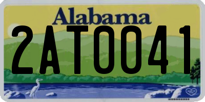 AL license plate 2AT0041