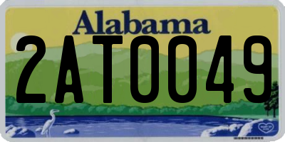 AL license plate 2AT0049