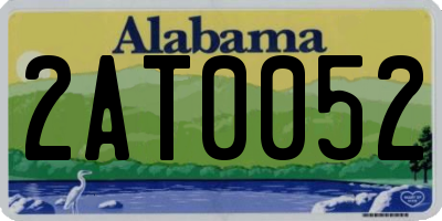 AL license plate 2AT0052