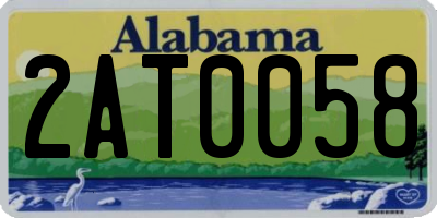 AL license plate 2AT0058