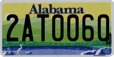 AL license plate 2AT0060