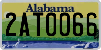 AL license plate 2AT0066