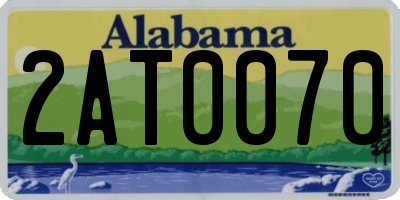 AL license plate 2AT0070