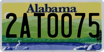 AL license plate 2AT0075
