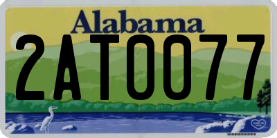 AL license plate 2AT0077
