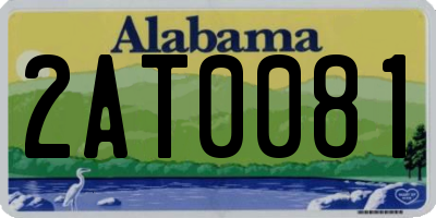 AL license plate 2AT0081