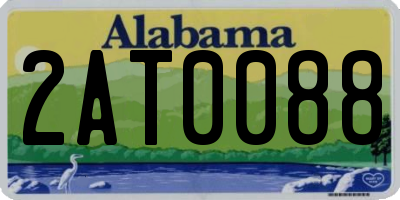 AL license plate 2AT0088