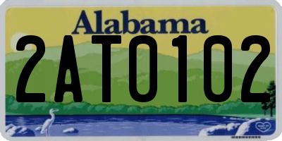 AL license plate 2AT0102