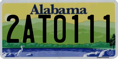 AL license plate 2AT0111