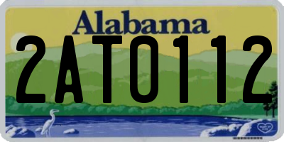 AL license plate 2AT0112