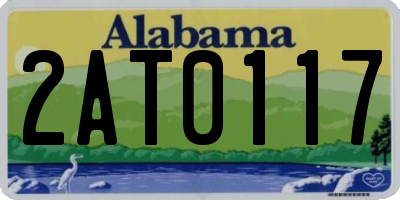 AL license plate 2AT0117