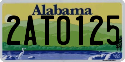 AL license plate 2AT0125