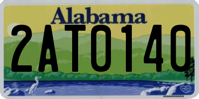 AL license plate 2AT0140