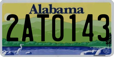 AL license plate 2AT0143