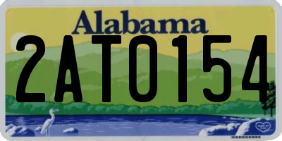 AL license plate 2AT0154
