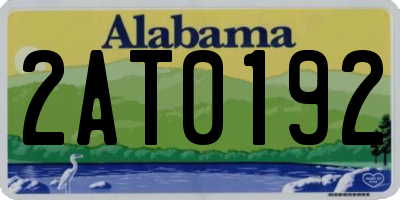 AL license plate 2AT0192