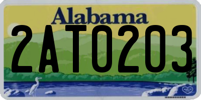 AL license plate 2AT0203