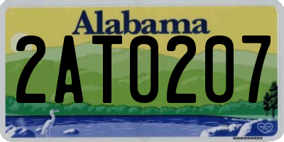 AL license plate 2AT0207