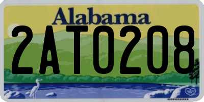 AL license plate 2AT0208