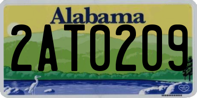 AL license plate 2AT0209