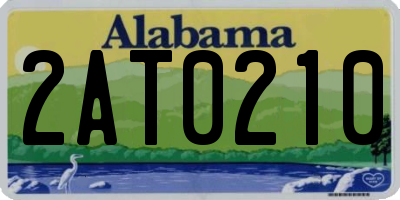 AL license plate 2AT0210