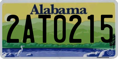 AL license plate 2AT0215