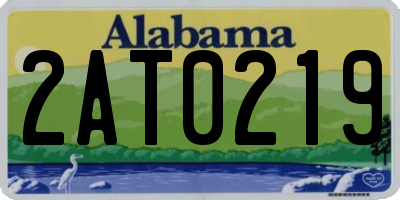 AL license plate 2AT0219