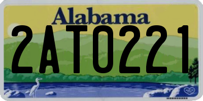 AL license plate 2AT0221
