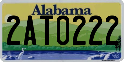 AL license plate 2AT0222