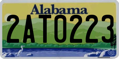 AL license plate 2AT0223