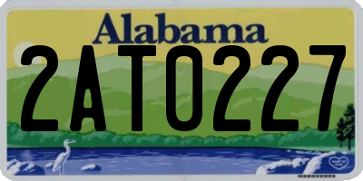 AL license plate 2AT0227