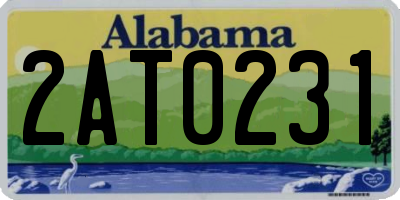 AL license plate 2AT0231