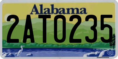 AL license plate 2AT0235