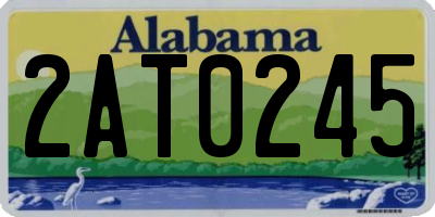 AL license plate 2AT0245