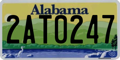 AL license plate 2AT0247