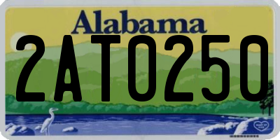 AL license plate 2AT0250