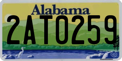 AL license plate 2AT0259
