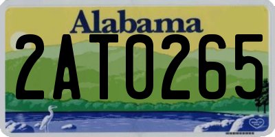 AL license plate 2AT0265