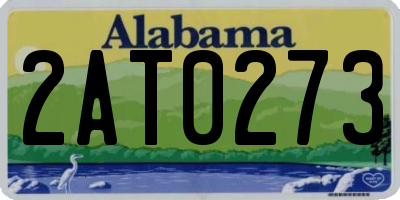 AL license plate 2AT0273