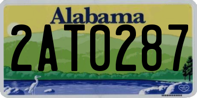 AL license plate 2AT0287
