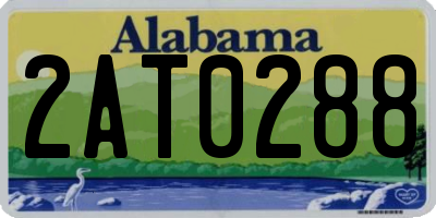 AL license plate 2AT0288