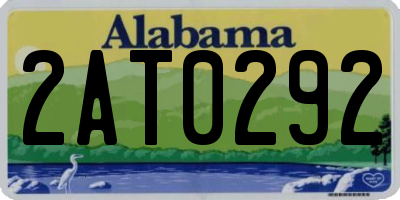AL license plate 2AT0292