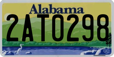 AL license plate 2AT0298