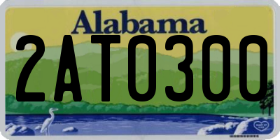 AL license plate 2AT0300